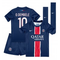 Fotballdrakt Barn Paris Saint-Germain Ousmane Dembele #10 Hjemmedraktsett 2024-25 Kortermet (+ Korte bukser)